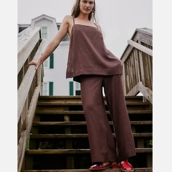 NWOT Free People Sightseer Linen Set Size Small - Picture 1 of 2